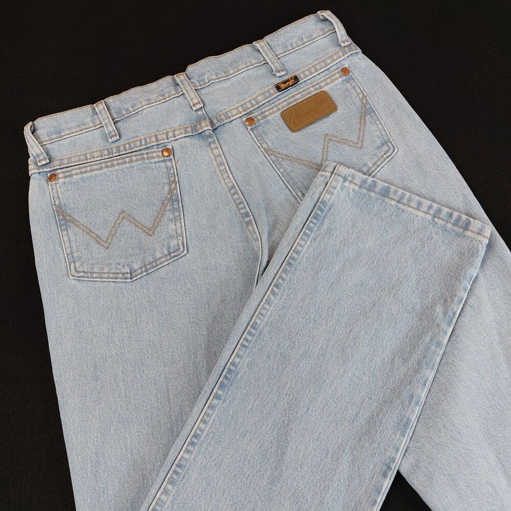 Wrangler Cowboy Cut Slim Fit Jeans Men's 32x32 (Fit 33x31.5) Stone Bleach Wash